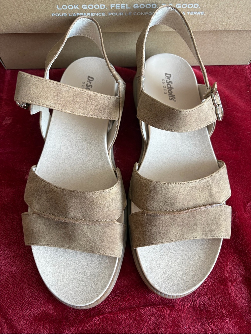 Dr. Scholl's Women's Tan Strappy Comfort Sandal - New In Box! Size 9 - Picture 2 of 5
